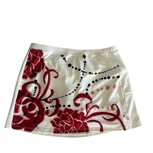 Athleta Rever Skort White Floral Breathable Tennis Golf Size Small